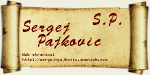 Sergej Pajković vizit kartica